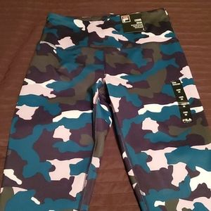 Fila Sport Camo Leggings sz M NWT
